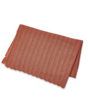 Wiegdeken visgraat motief - Rouge
