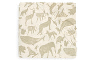 Hoeslaken wieg Jersey 40/50x80/90cm Animals - Olive Green