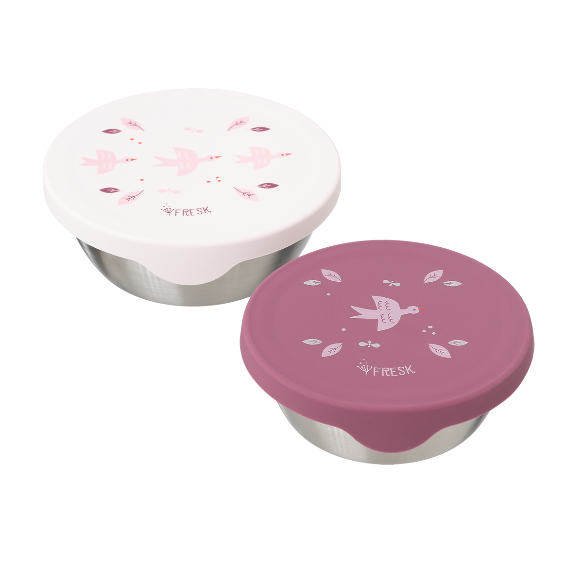 RVS snackboxjes, set van 2 - Swallow