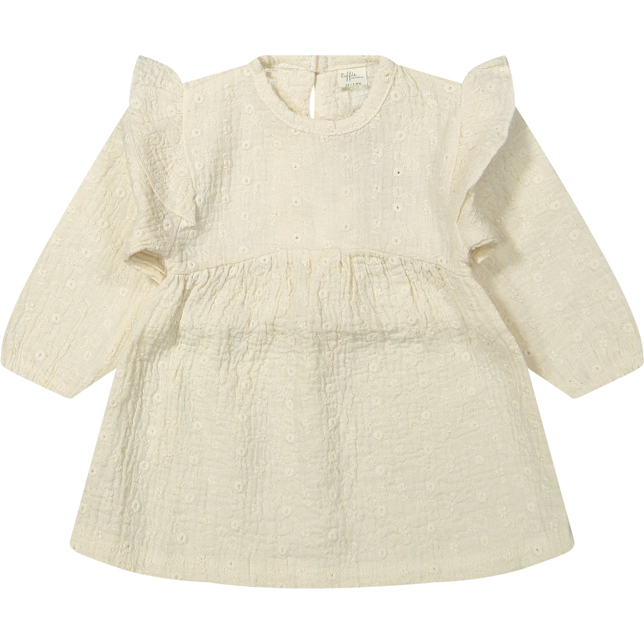 Dress Anemone- woven white embroidery- Riffle Amsterdam