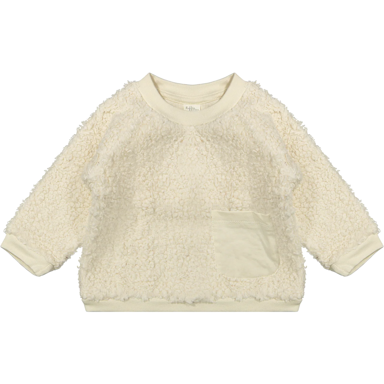 Sweater Myra lsl teddy off white- Riffle Amsterdam