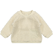 Sweater Myra lsl teddy off white- Riffle Amsterdam