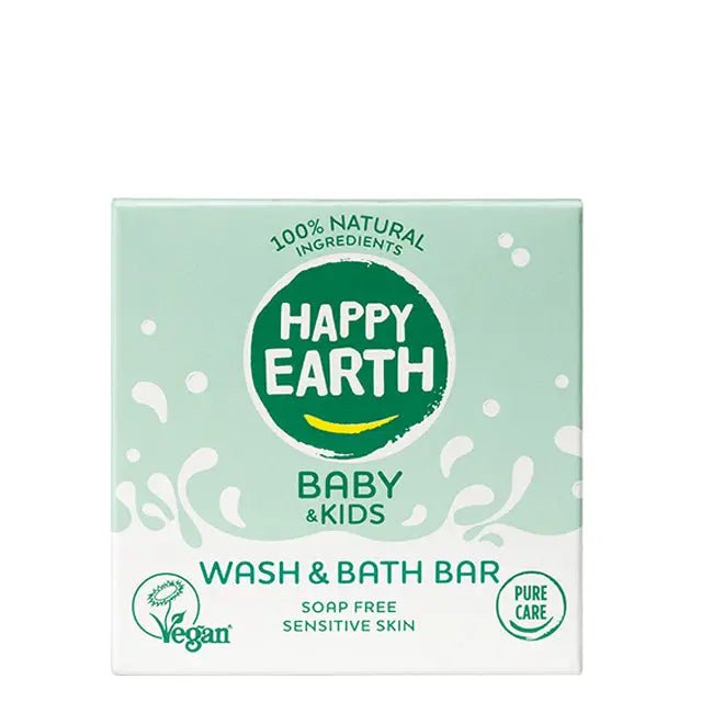 HAPPY EARTH Baby & Kids 100% Natuurlijke Zeepvrije Was & Bad Bar Baby & Kids