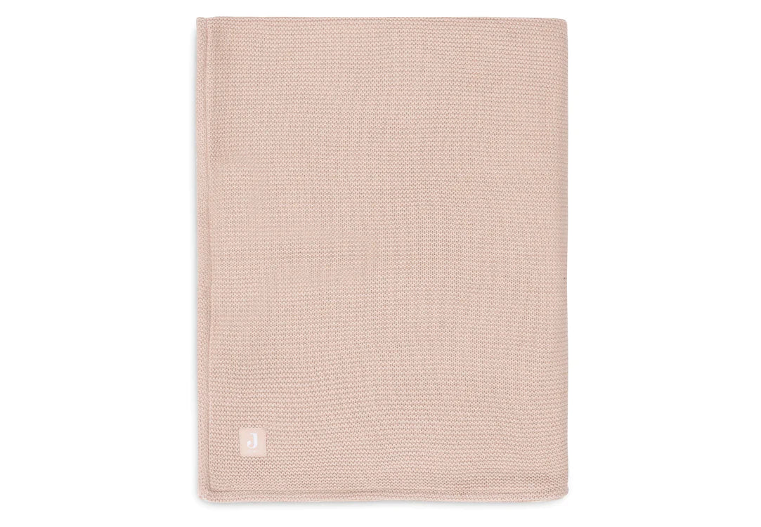 Deken Wieg 75x100cm Basic Knit - Wild Rose/Fleece