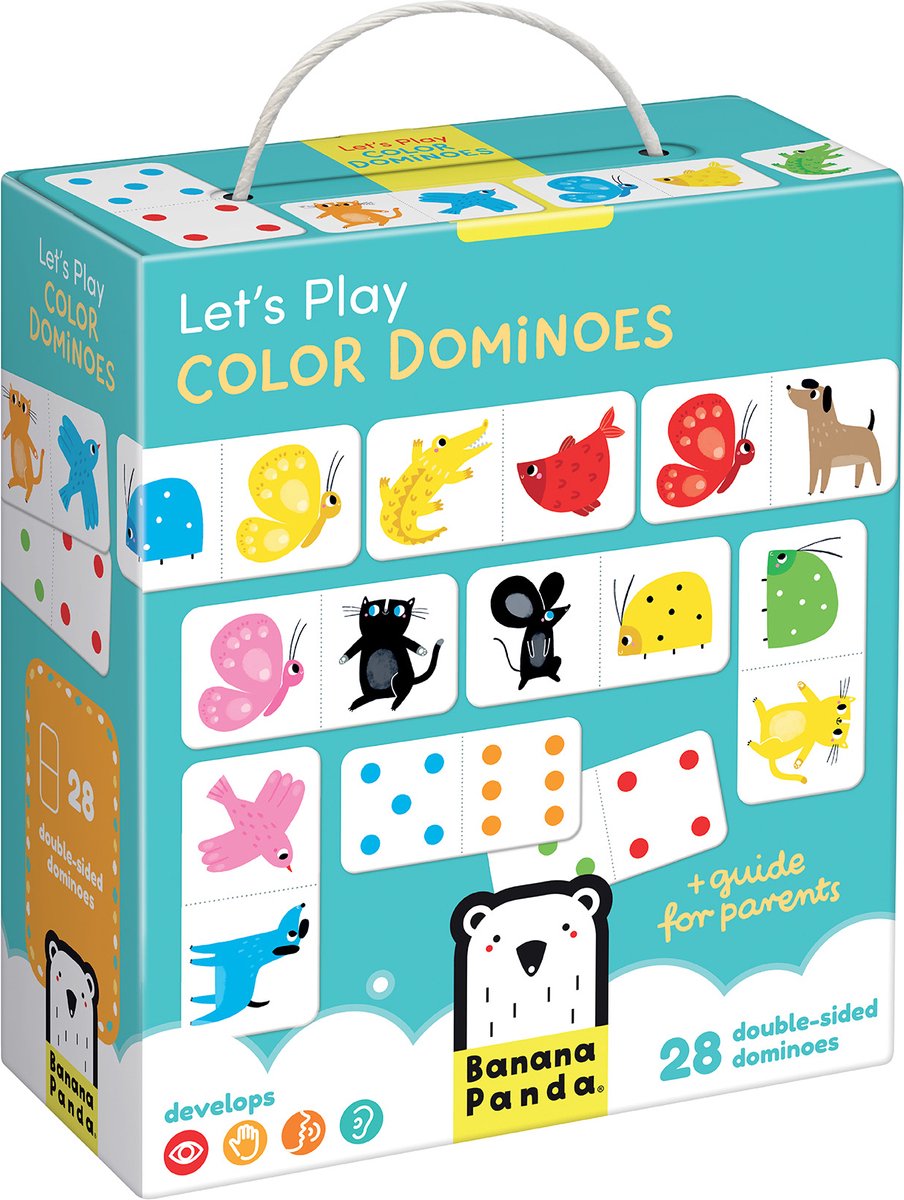 Laten we kleurendomino spelen 2+