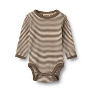 Wollen romper Lucca- Houten streep