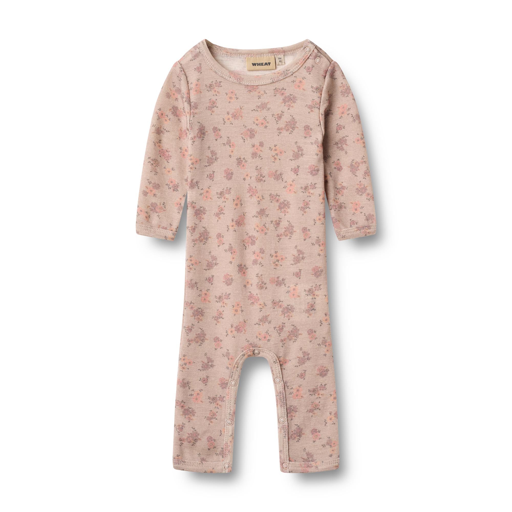 Wollen jumpsuit Haven- Lila bloemen