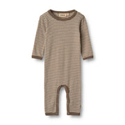 Wollen jumpsuit Haven- Houten streep