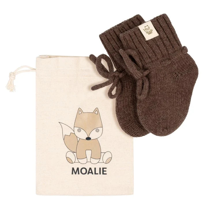 Merino Wol Baby Slofjes - Mokka