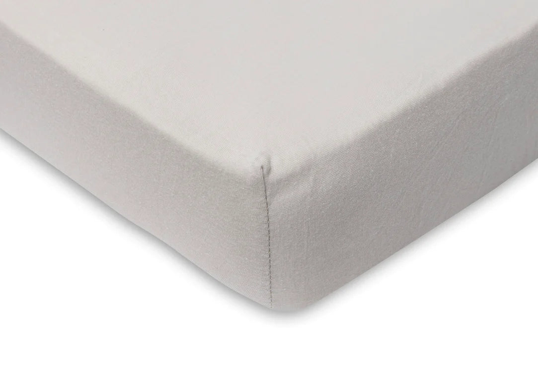 Hoeslaken Ledikant Jersey 60x120cm - Ivory/Nougat - 2 Stuks