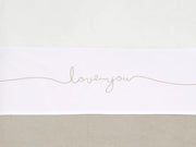Laken Ledikant 120x150cm Love you - Nougat