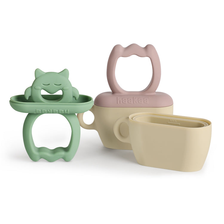 Chilly Monster ijsvorm set (vanaf 6 maanden+) | Blush & Pea Green