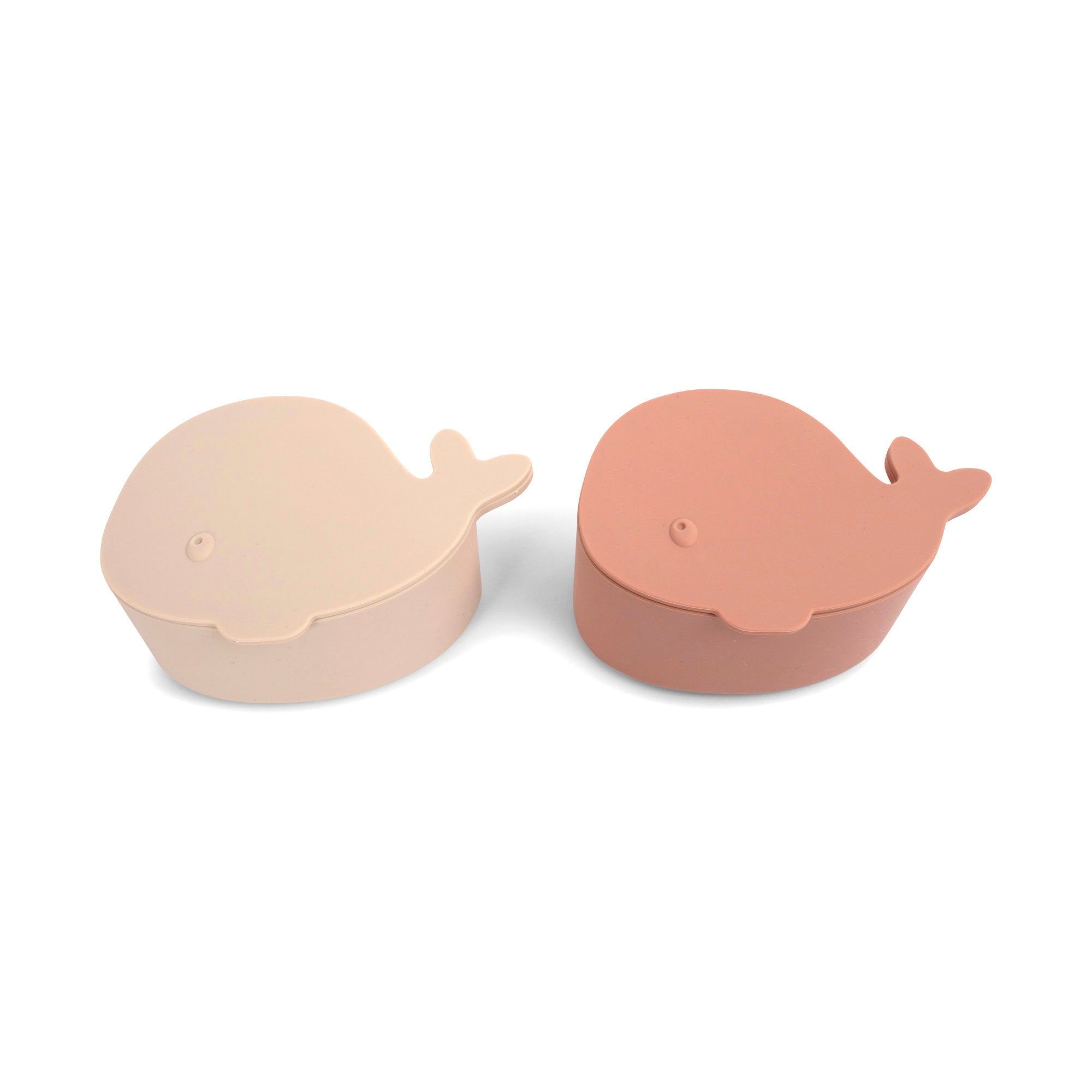 Silicone Walvis Snackbakjes - Set van 2 - Blush