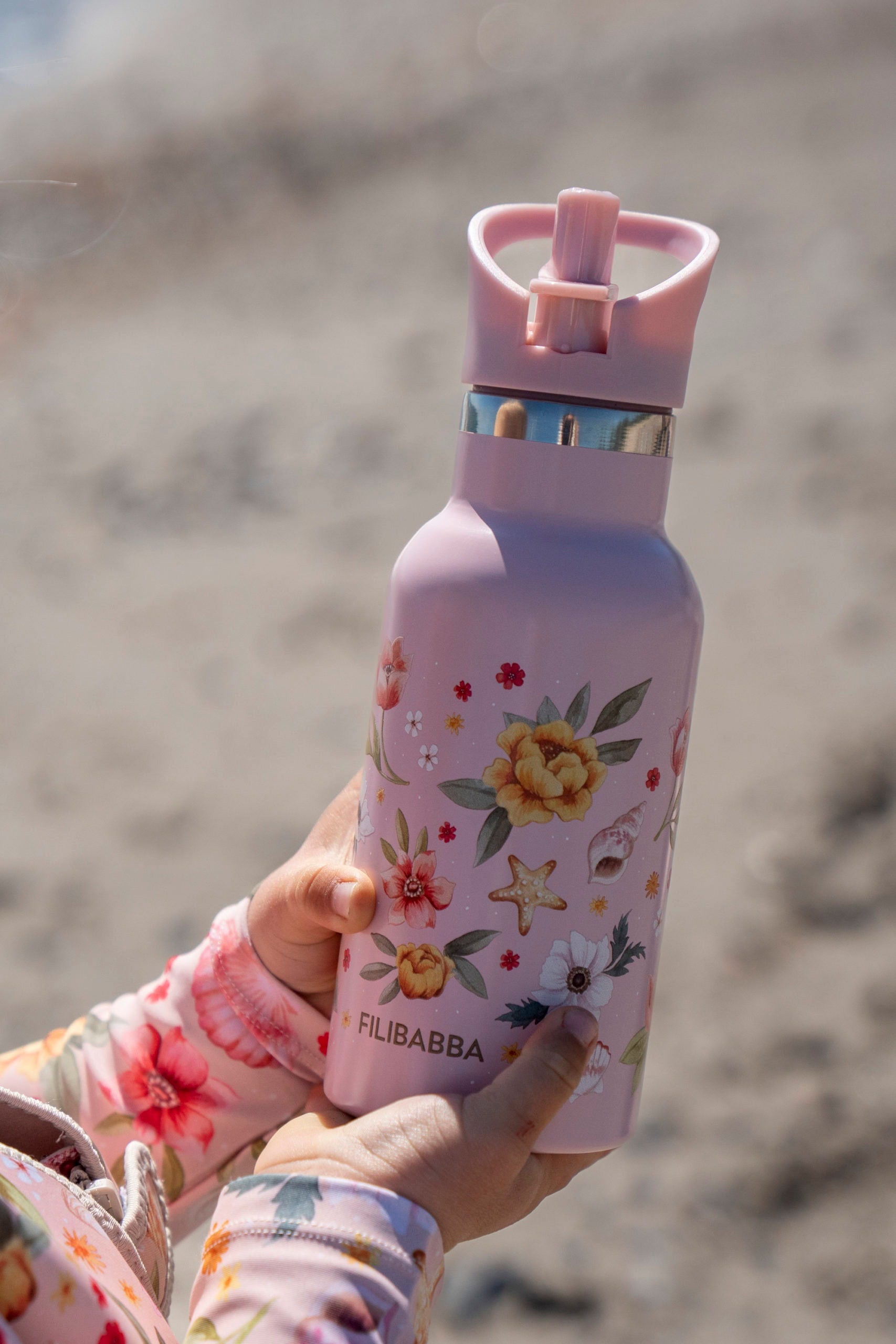Stainless steel drinkfles - Ocean Blossom