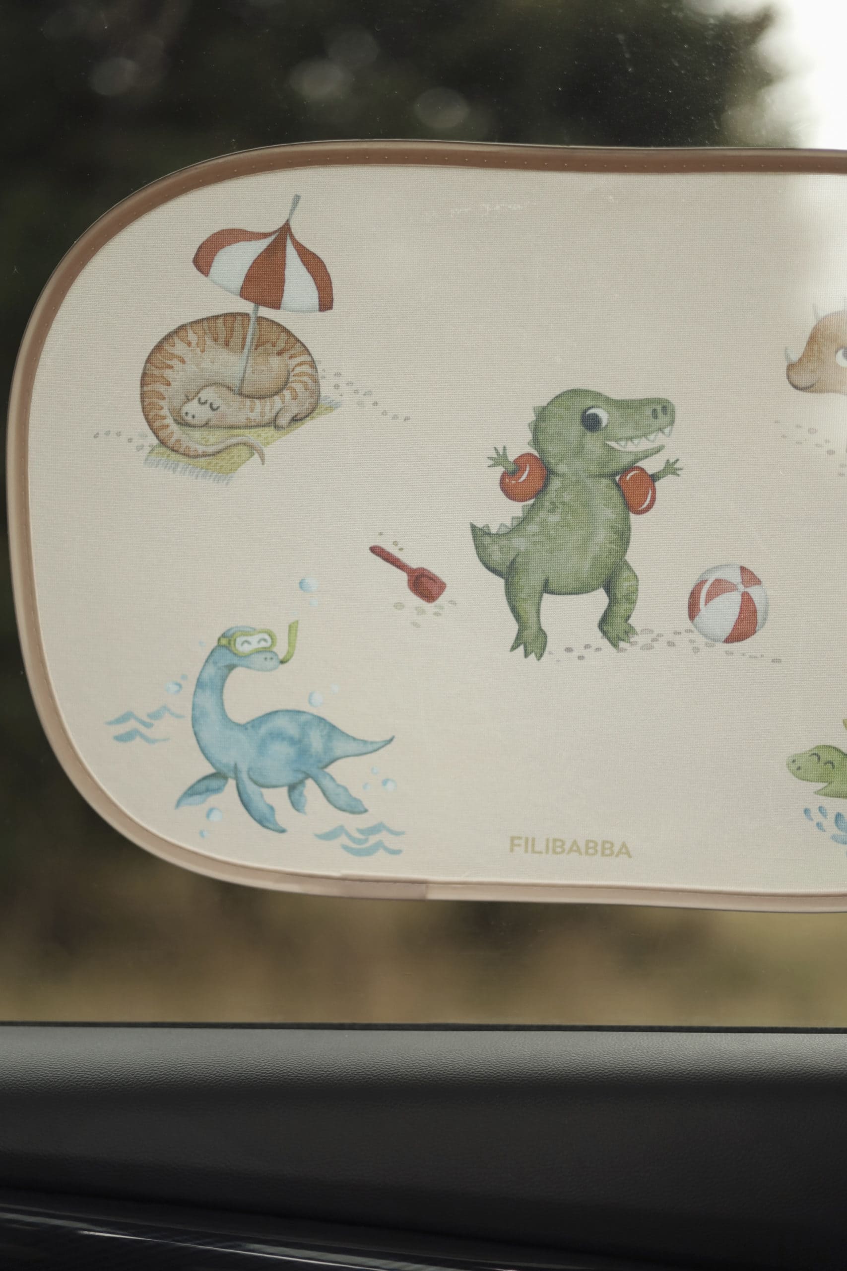 Zonnescherm voor de auto 2 pcs - Dino Beach