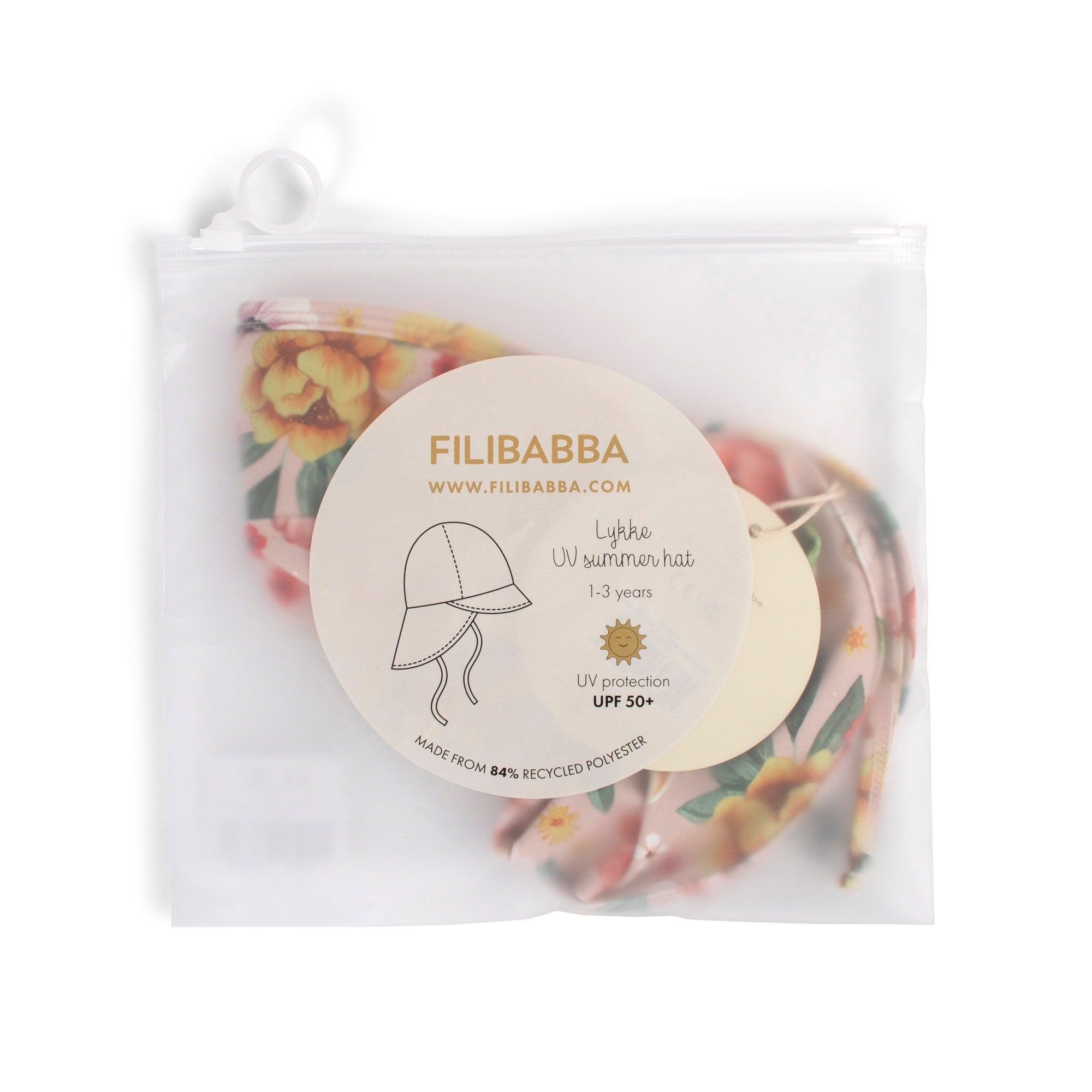Lykke – UV summer hat 1-3 years - Ocean Blossom