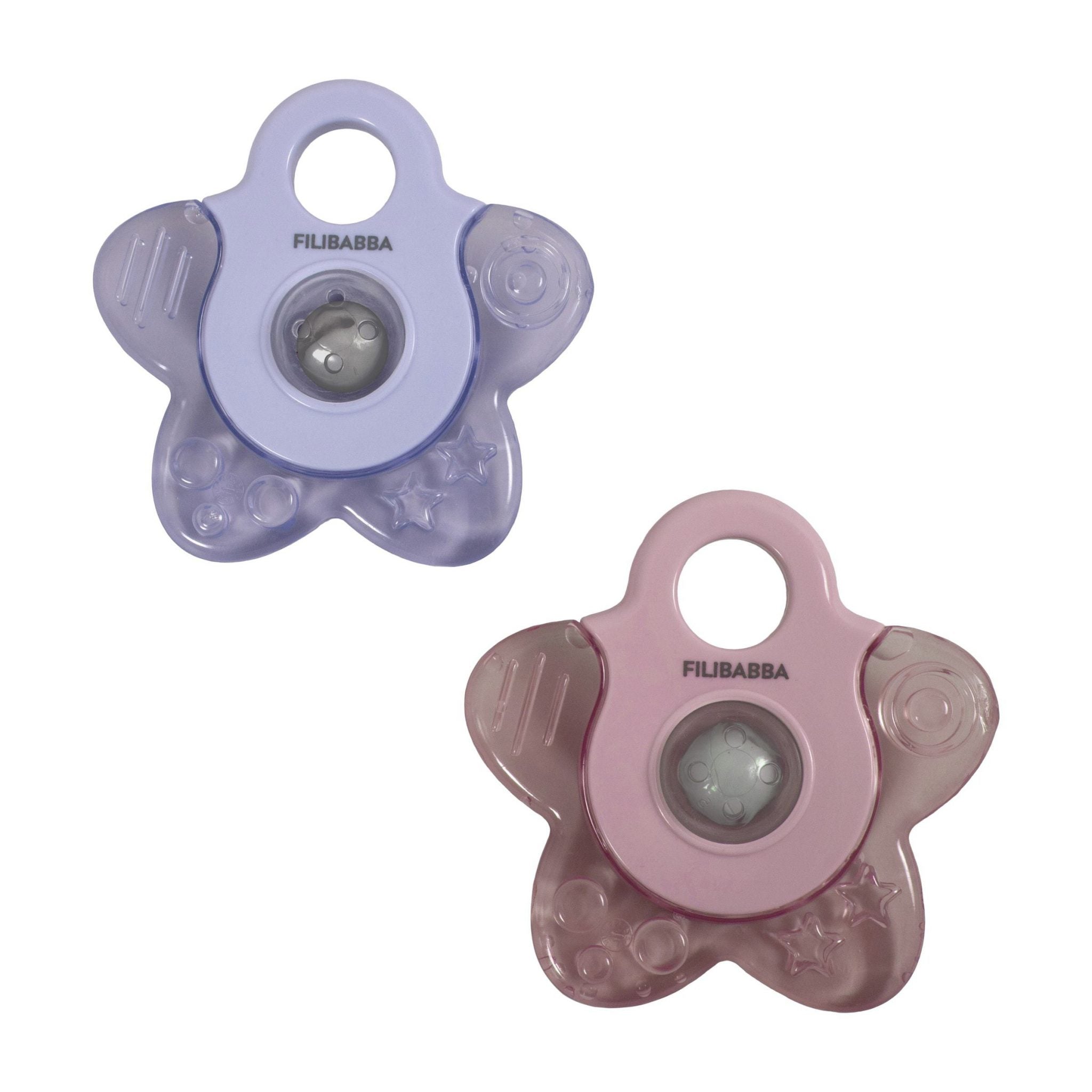 Koelbijtringen Ster - Roze Mix (2-pack)