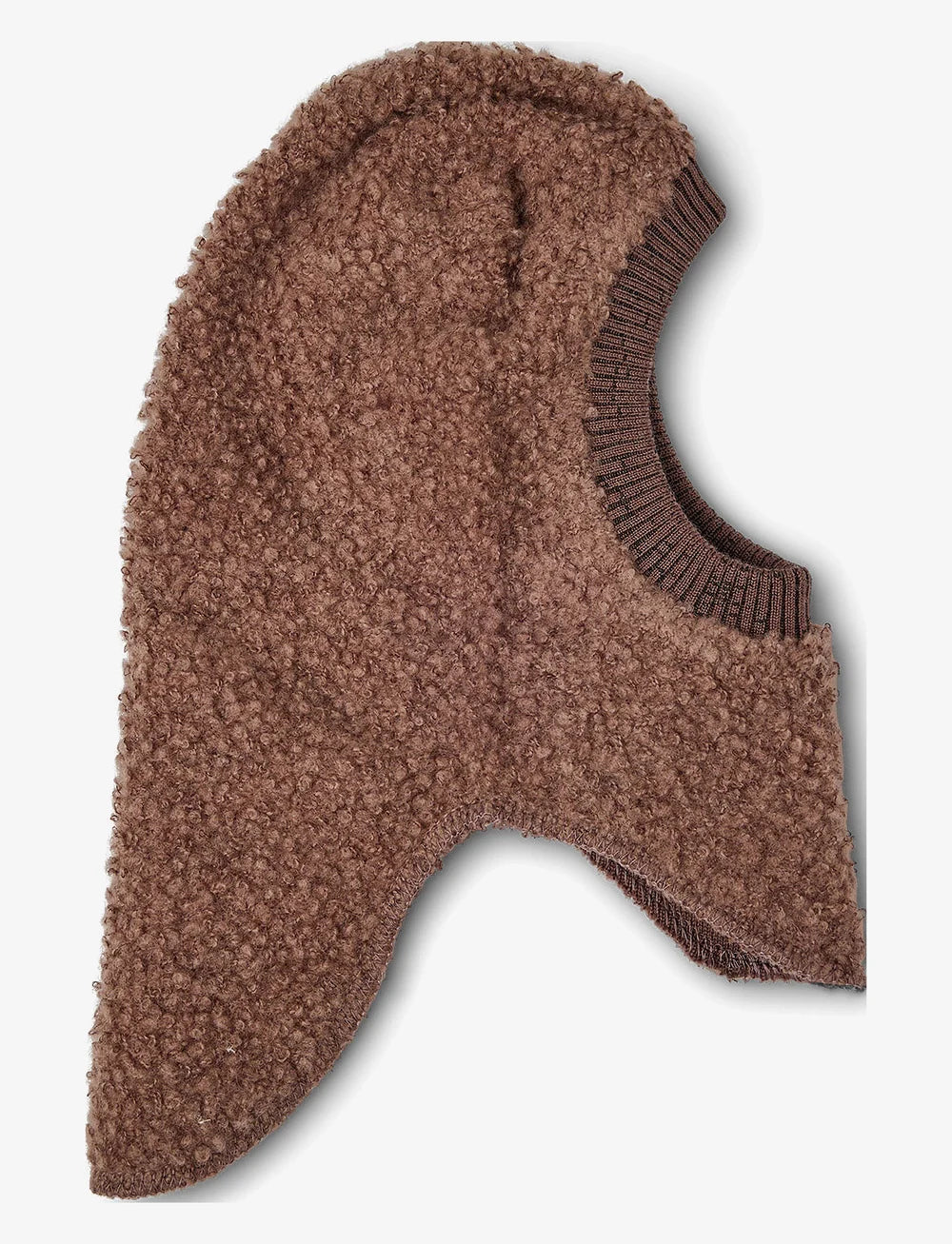 Balaclava bouclé merino wool, rose brown