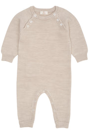 Merino wollen baby full body - Pale Cream Mel