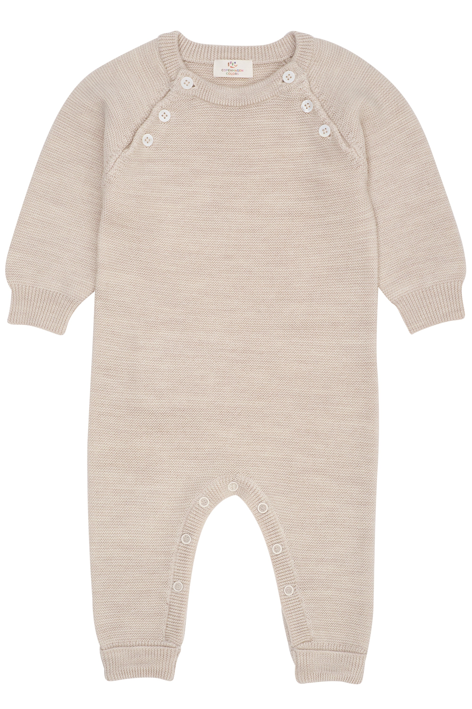 Merino wollen baby full body - Pale Cream Mel