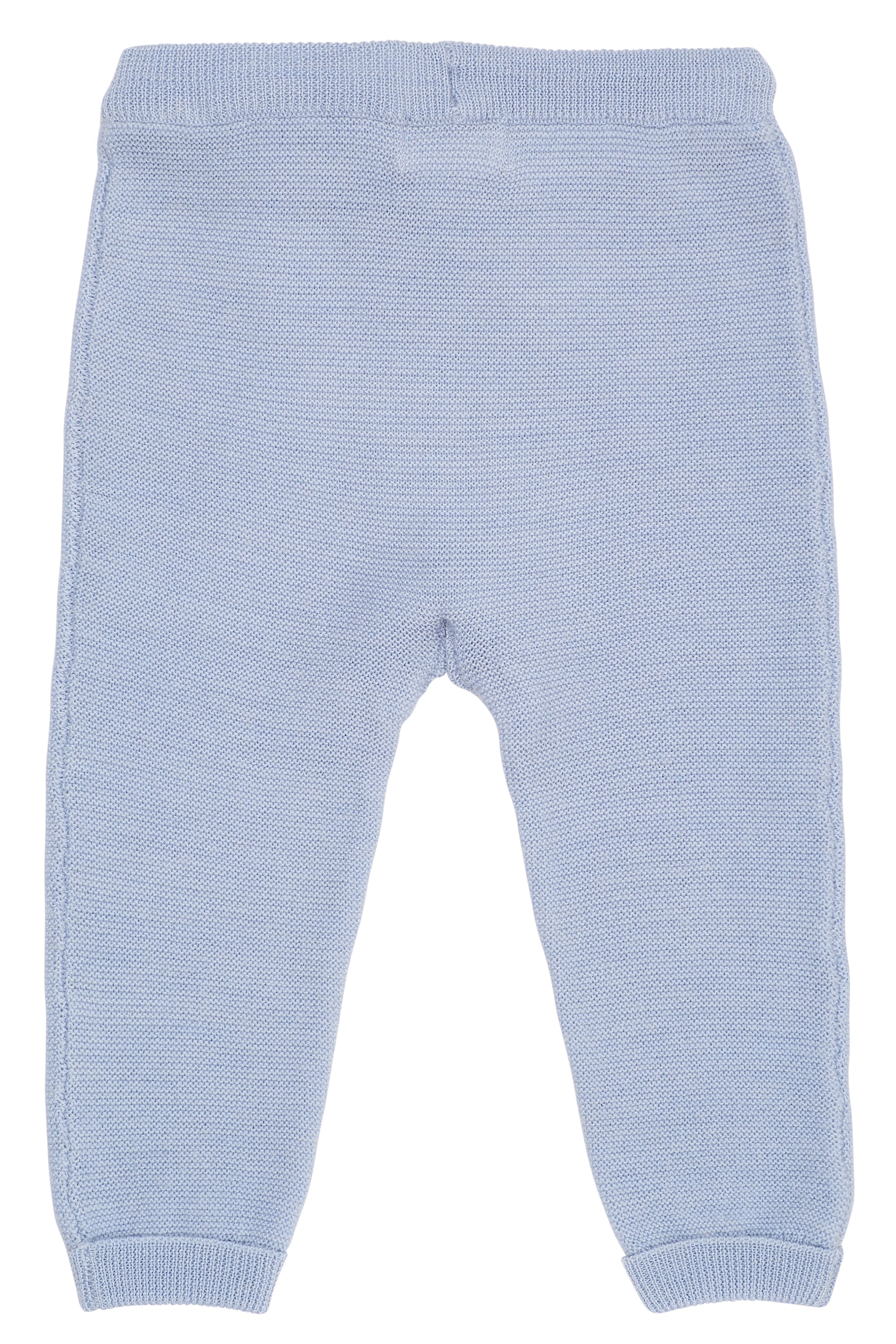 Merino wollen baby leggings garter stitch - Dusty Blue
