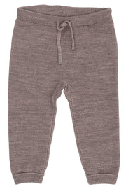 Merino wollen baby leggings garter stitch - Natural Mel
