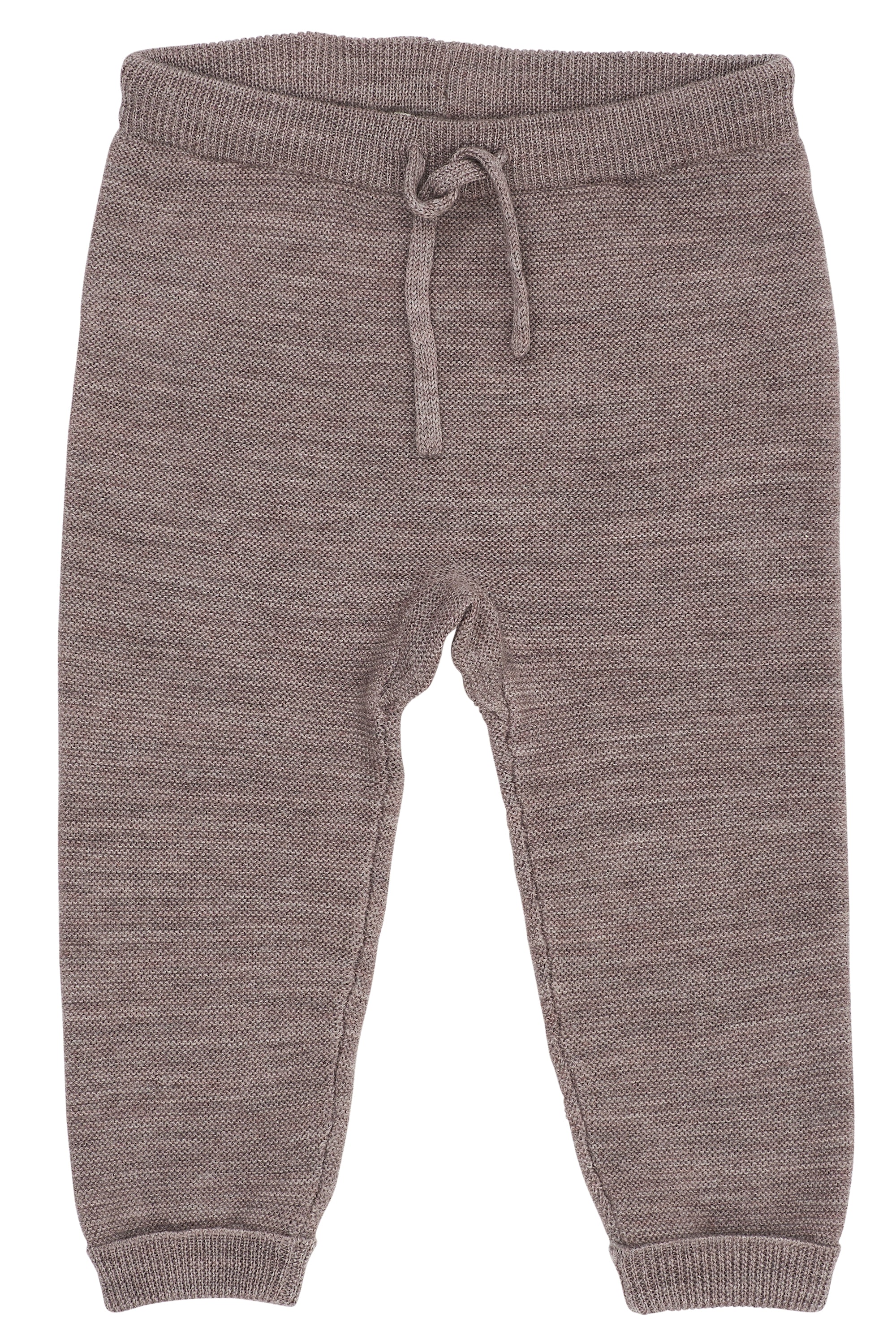 Merino wollen baby leggings garter stitch - Natural Mel