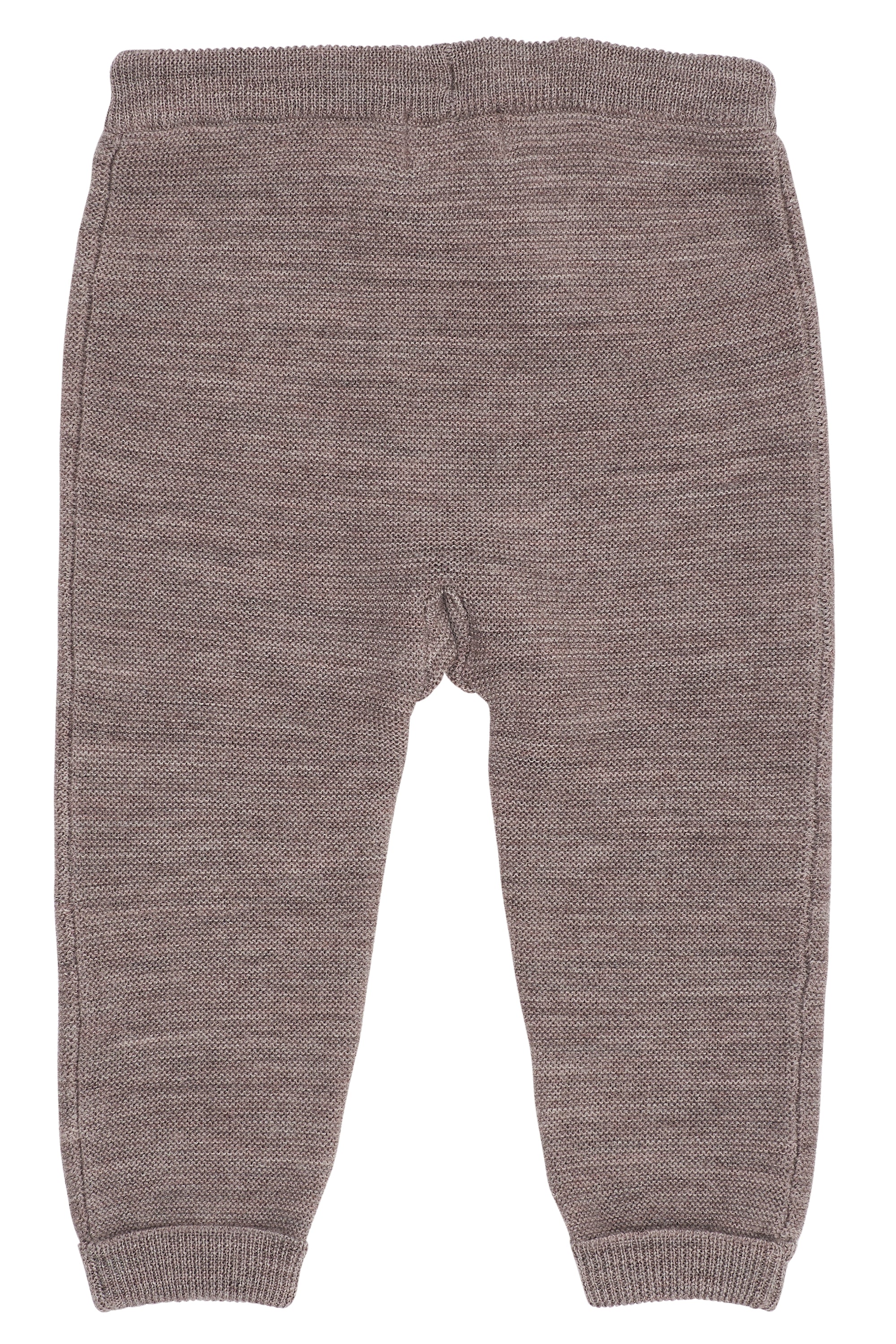 Merino wollen baby leggings garter stitch - Natural Mel