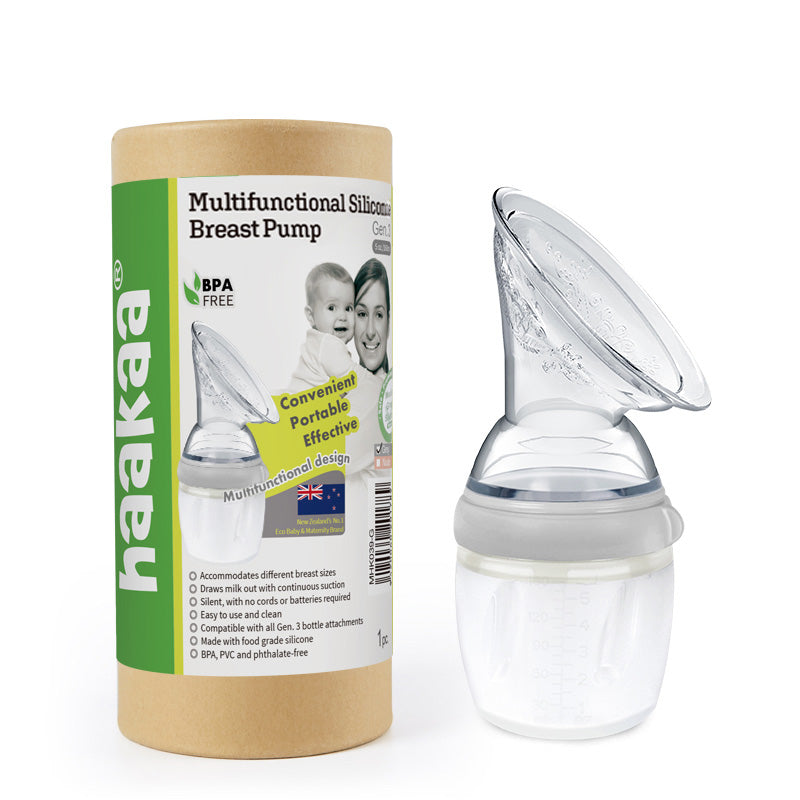 Generatie 3 siliconen borstkolf van 160 ml | Grijs