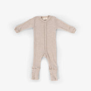 Baby boxpakje met voetjes - Merinowol- Beige