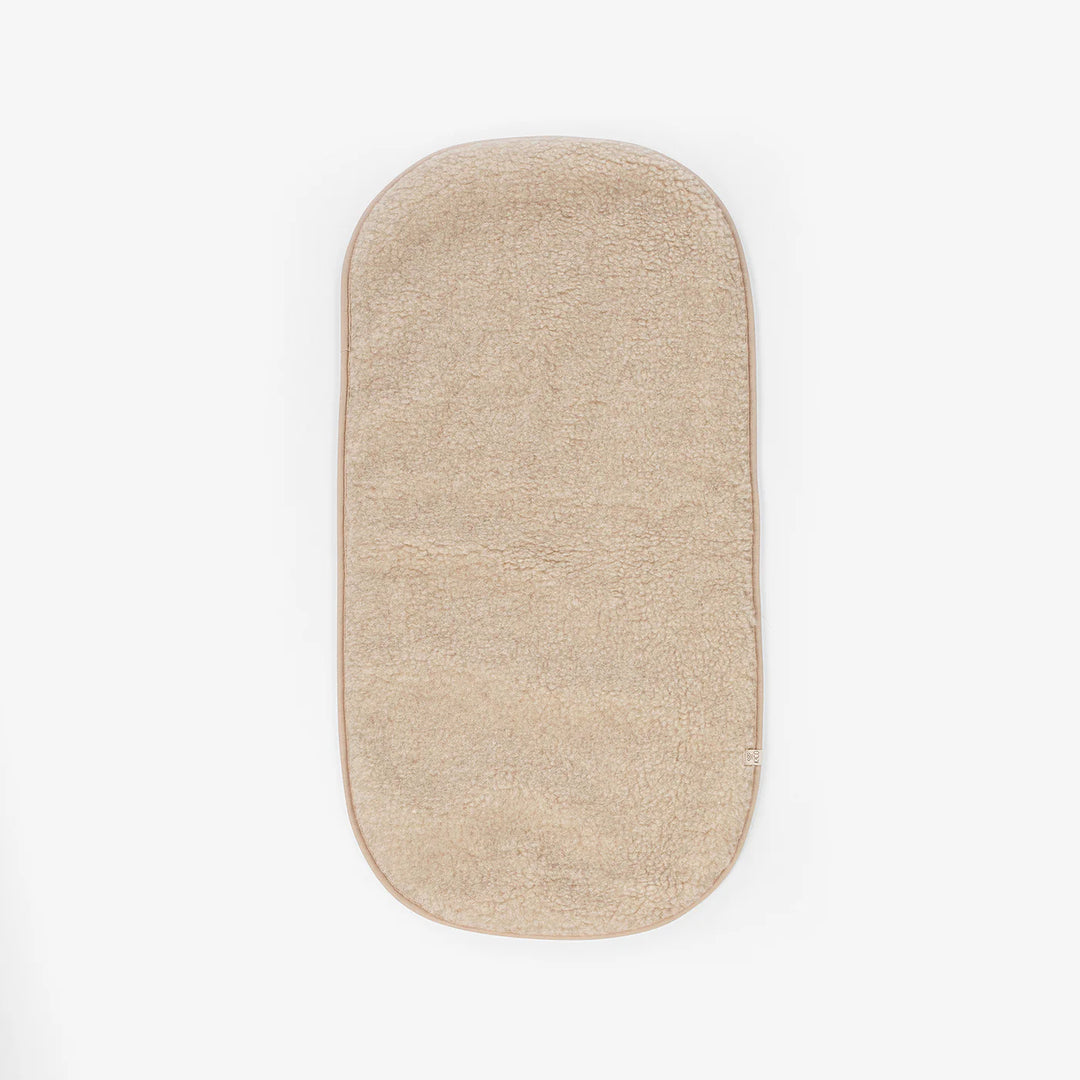 Onderlegger wieg of cosleeper - Beige - 100% merino wol