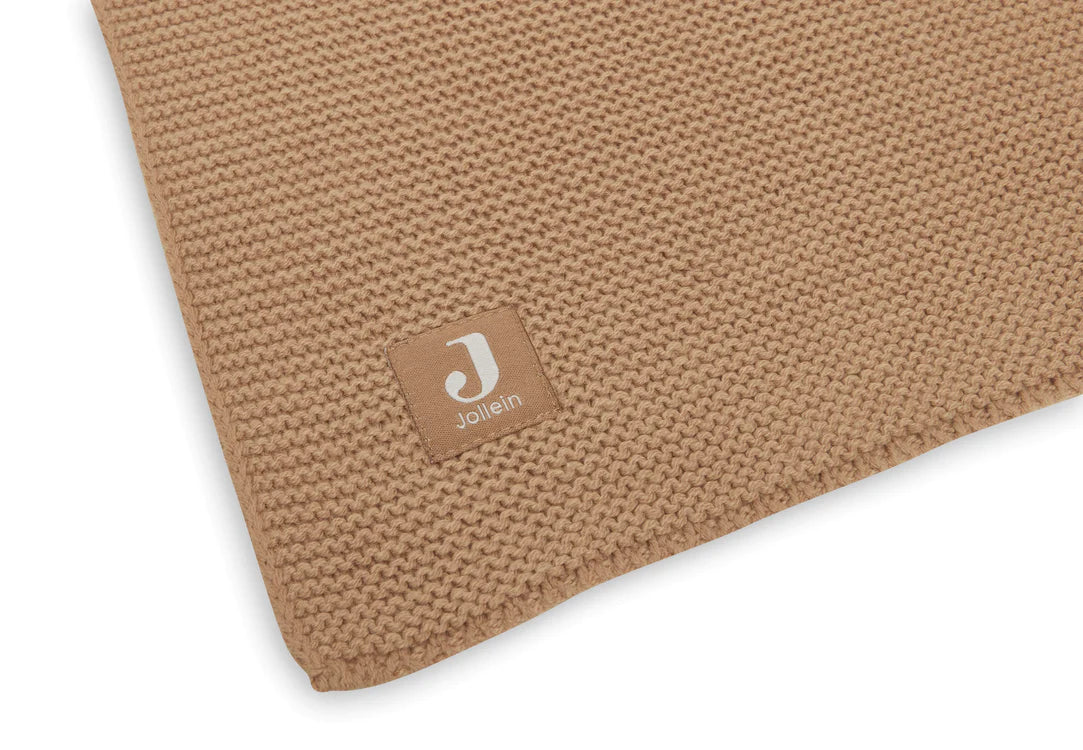 Deken Wieg 75x100cm Basic Knit - Biscuit