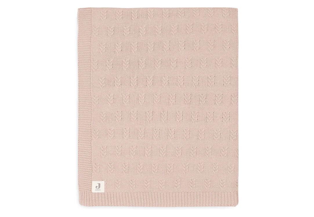 Deken Ledikant 100x150cm Grain Knit - Wild Rose