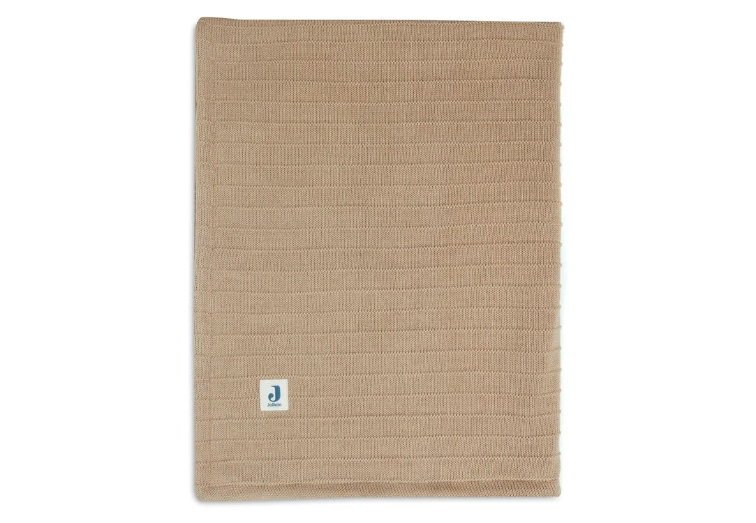 Deken Wieg 70x100cm Pure Knit Velvet - Biscuit - GOTS