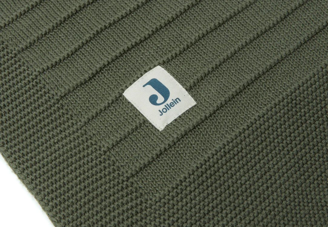 Deken Wieg 70x100cm Pure Knit - Leaf Green - GOTS