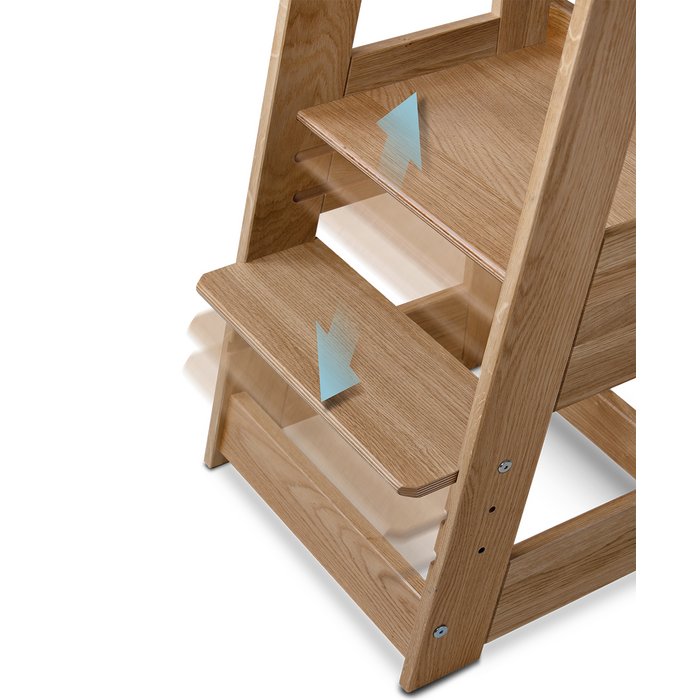 tiSsi® leertoren, ontdekking die meegroeit met het kind Massief EIKEN tiSsi® leertoren, ontdekking die meegroeit met het kind Massief EIKEN