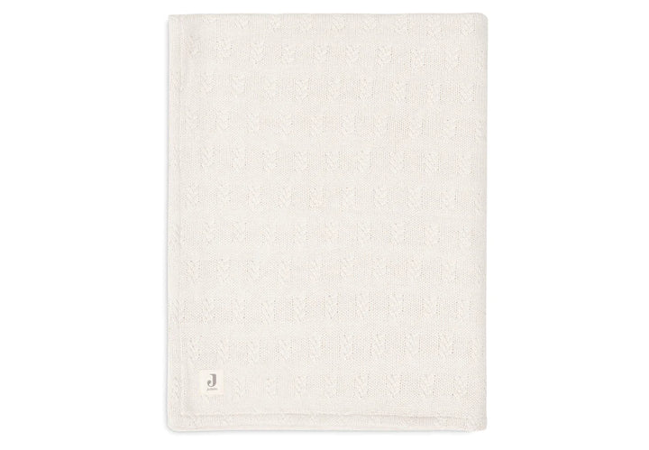 Deken Wieg 75x100cm Grain Knit - Oatmeal/Velour