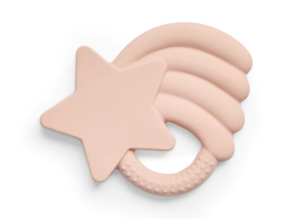 Bijtring Rubber Falling Star - Pale Pink