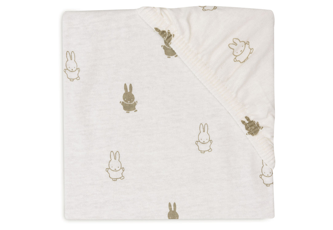 Hoeslaken wieg Jersey 40/50x80/90cm Happy Miffy - Olive Green