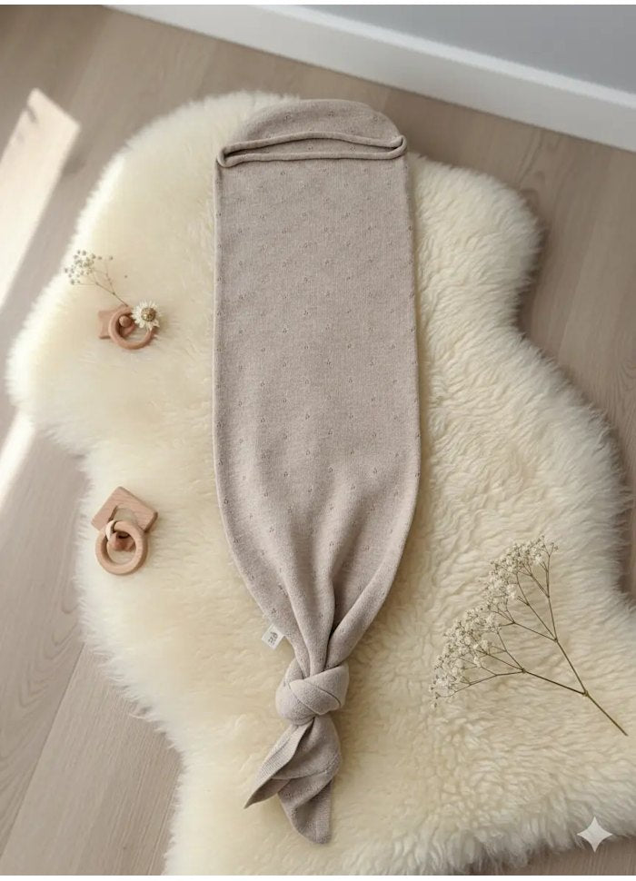 Merinowol Snuggle Cocoon Pointelle - Beige