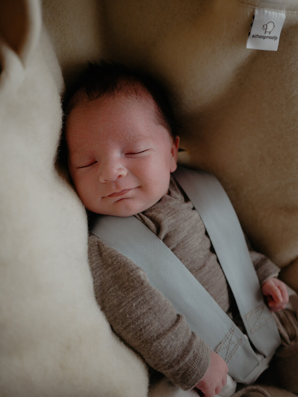 Wikkeldeken voor de autostoel | 100% merinowol | Naturel | Schaapmaatje