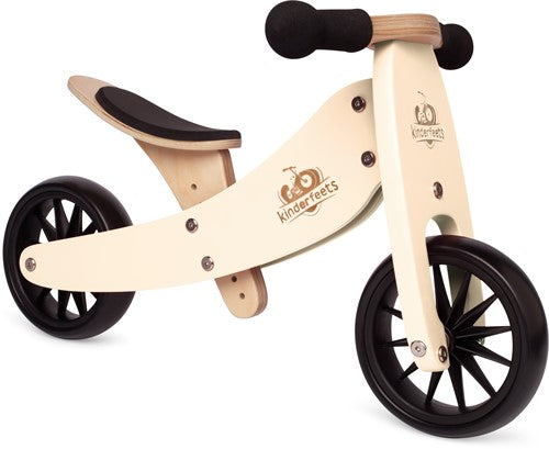 Kinderfeets 2-in-1 houten loopfiets & driewieler vanaf 1 jaar Tiny Tot - Cream