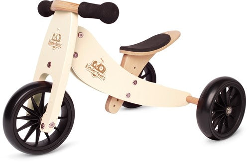 Kinderfeets 2-in-1 houten loopfiets & driewieler vanaf 1 jaar Tiny Tot - Cream