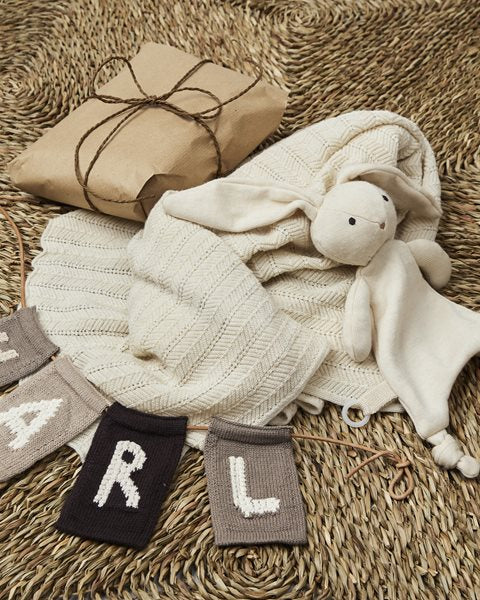 Knuffeldoek Konijn - Merino wol- Off white