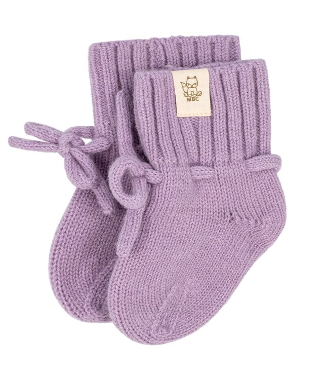 Merino Wol Baby Slofjes - Lavender