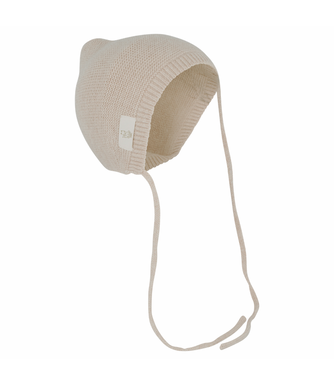 Merino wollen strik mutsje - Beige