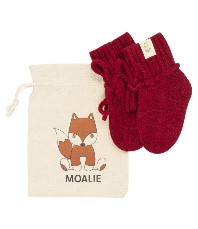 Merino Wol Baby Slofjes - Bordeaux