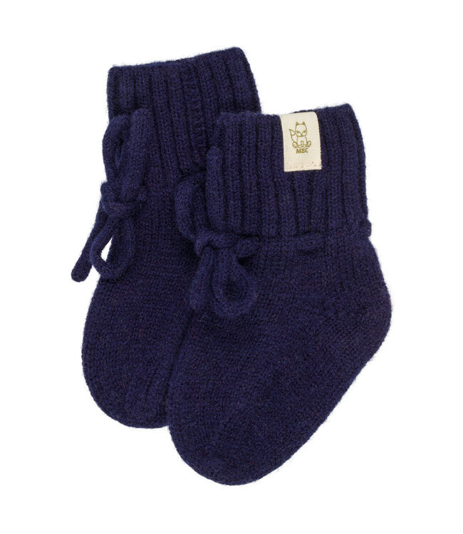 Merino Wol Baby Slofjes - Navy