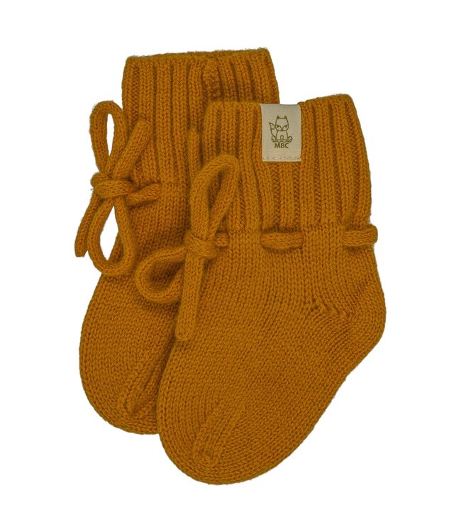 Merino Wol Baby Slofjes - Ocre