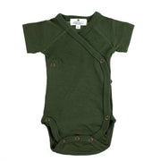 Wollen Overslagromper korte mouw – Merinowol - Rifle Green